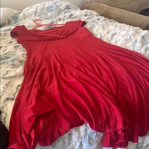 American Living Red Cap Sleeve Dress